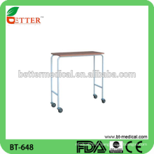 Armação revestida de aço e aço Overbed Table